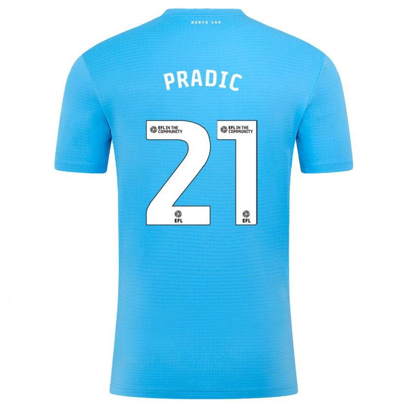 Danxen Hombre Camiseta James Pradic #21 Blanco Azul Portero Equipación 2025/26 La Camisa México