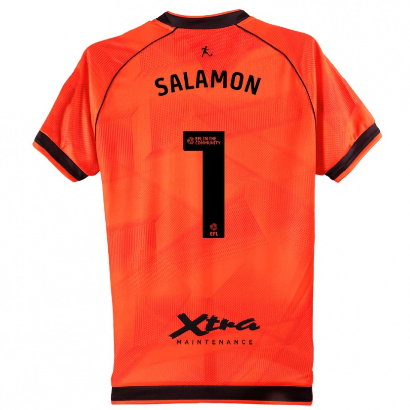 Danxen Hombre Camiseta Matteo Salamon #1 Negro Naranja Portero Equipación 2025/26 La Camisa México