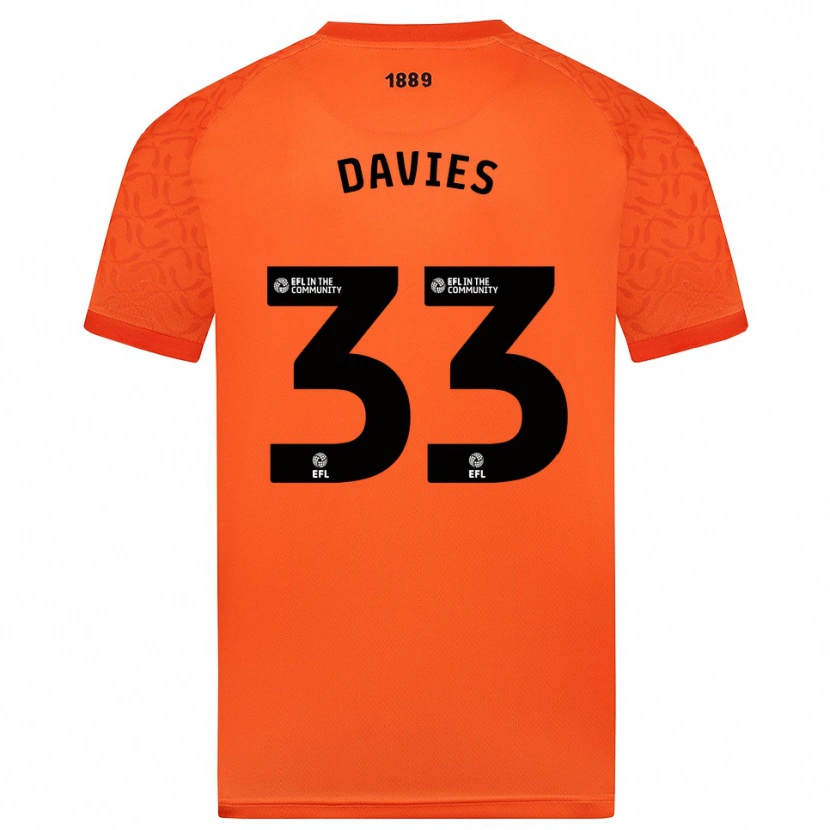 Danxen Hombre Camiseta Bethan Davies #33 Negro Naranja Portero Equipación 2025/26 La Camisa México