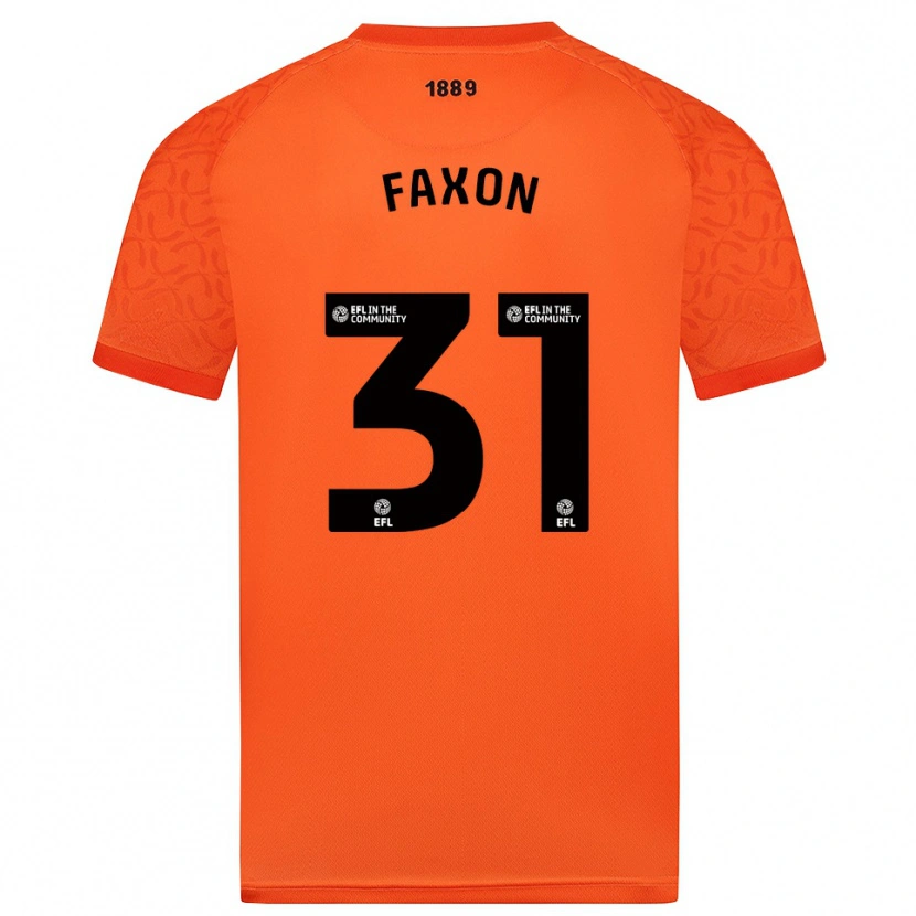Danxen Hombre Camiseta Luke Faxon #31 Negro Naranja Portero Equipación 2025/26 La Camisa México