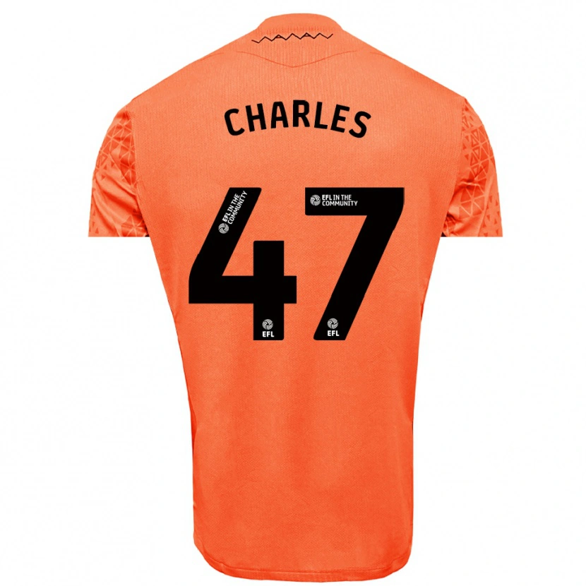 Danxen Hombre Camiseta Pierce Charles #47 Negro Naranja Portero Equipación 2025/26 La Camisa México