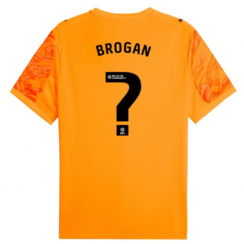 Danxen Hombre Camiseta Adam Brogan #0 Naranja Negro Portero Equipación 2025/26 La Camisa México