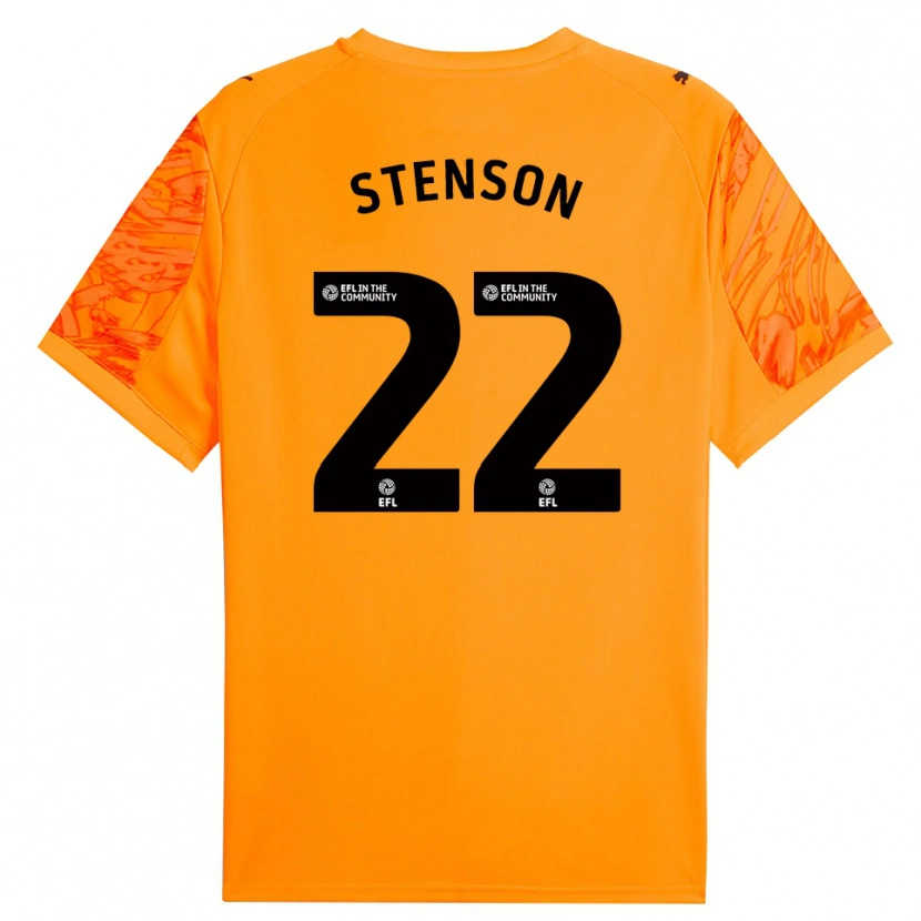 Danxen Hombre Camiseta Fran Stenson #22 Naranja Negro Portero Equipación 2025/26 La Camisa México