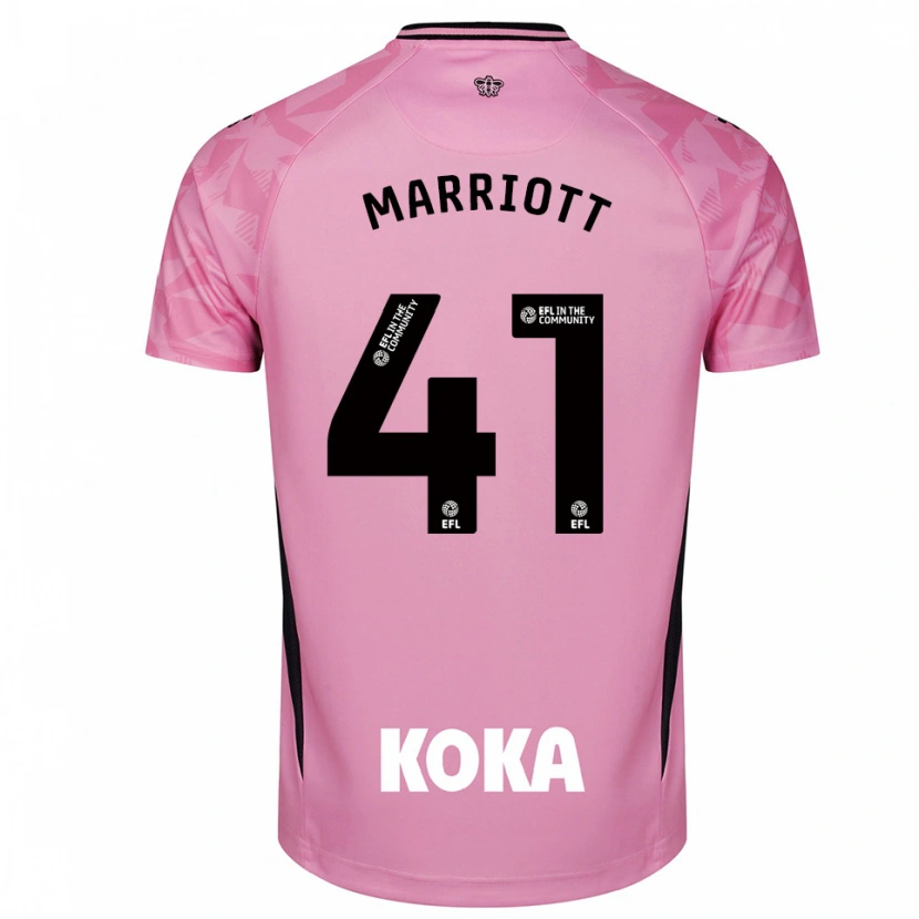 Danxen Hombre Camiseta Alfie Marriott #41 Negro Rosa Claro Portero Equipación 2025/26 La Camisa México