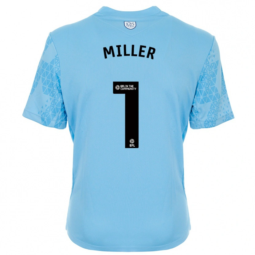 Danxen Hombre Camiseta Anna Miller #1 Negro Azul Cielo Portero Equipación 2025/26 La Camisa México