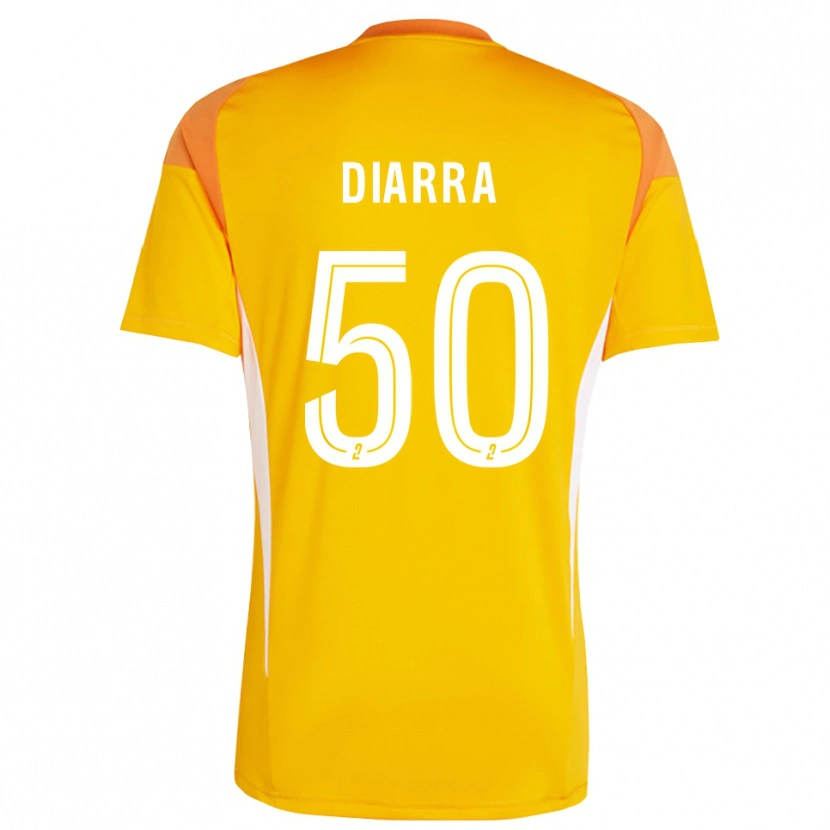 Danxen Hombre Camiseta Lassine Diarra #50 Rojo Naranja Portero Equipación 2025/26 La Camisa México