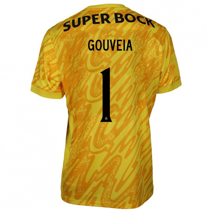 Danxen Hombre Camiseta Miguel Gouveia #1 Amarillo Naranja Portero Equipación 2025/26 La Camisa México
