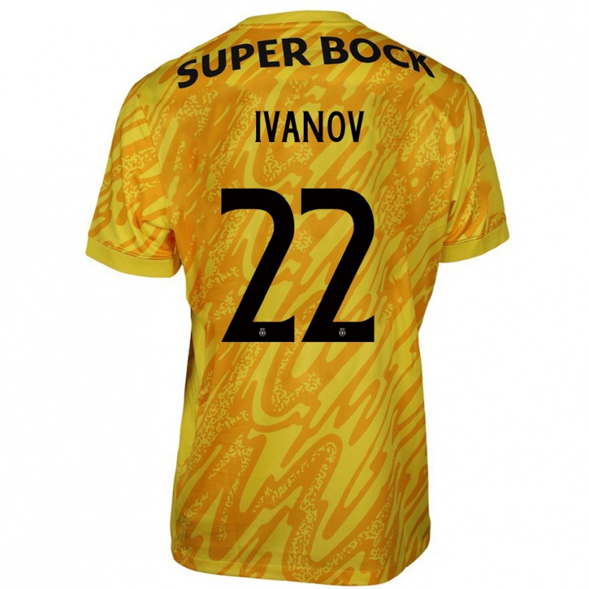 Danxen Hombre Camiseta David Ivanov #22 Amarillo Naranja Portero Equipación 2025/26 La Camisa México