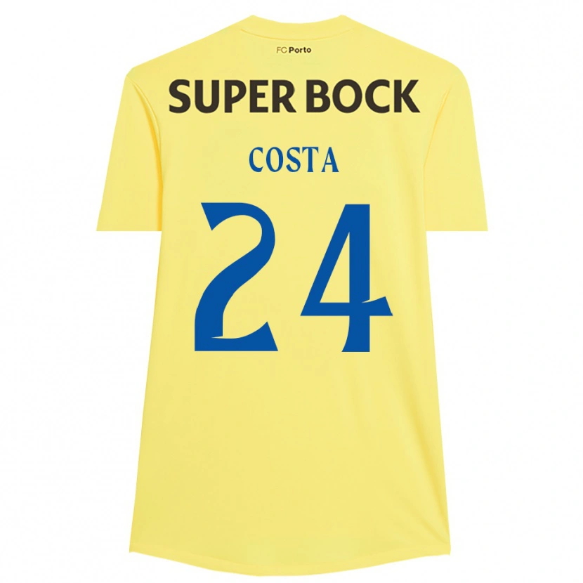 Danxen Hombre Camiseta João Costa #24 Amarillo Claro Negro Portero Equipación 2025/26 La Camisa México