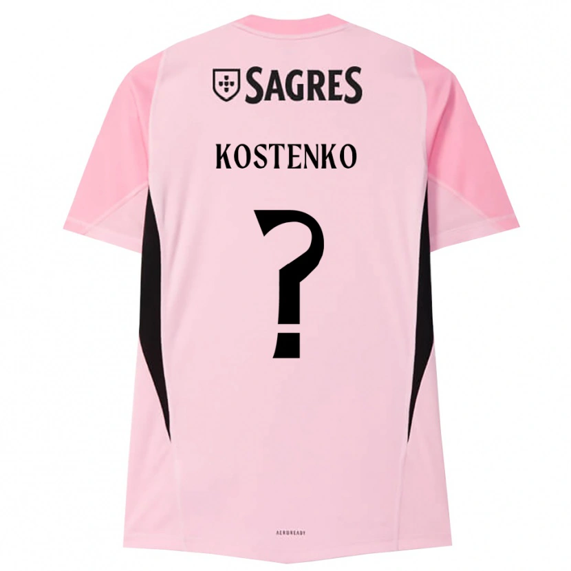 Danxen Hombre Camiseta Igor Kostenko #0 Rosa Negro Portero Equipación 2025/26 La Camisa México