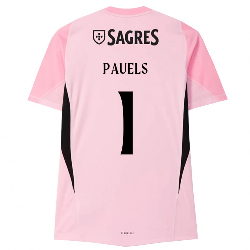 Danxen Hombre Camiseta Lena Pauels #1 Rosa Negro Portero Equipación 2025/26 La Camisa México