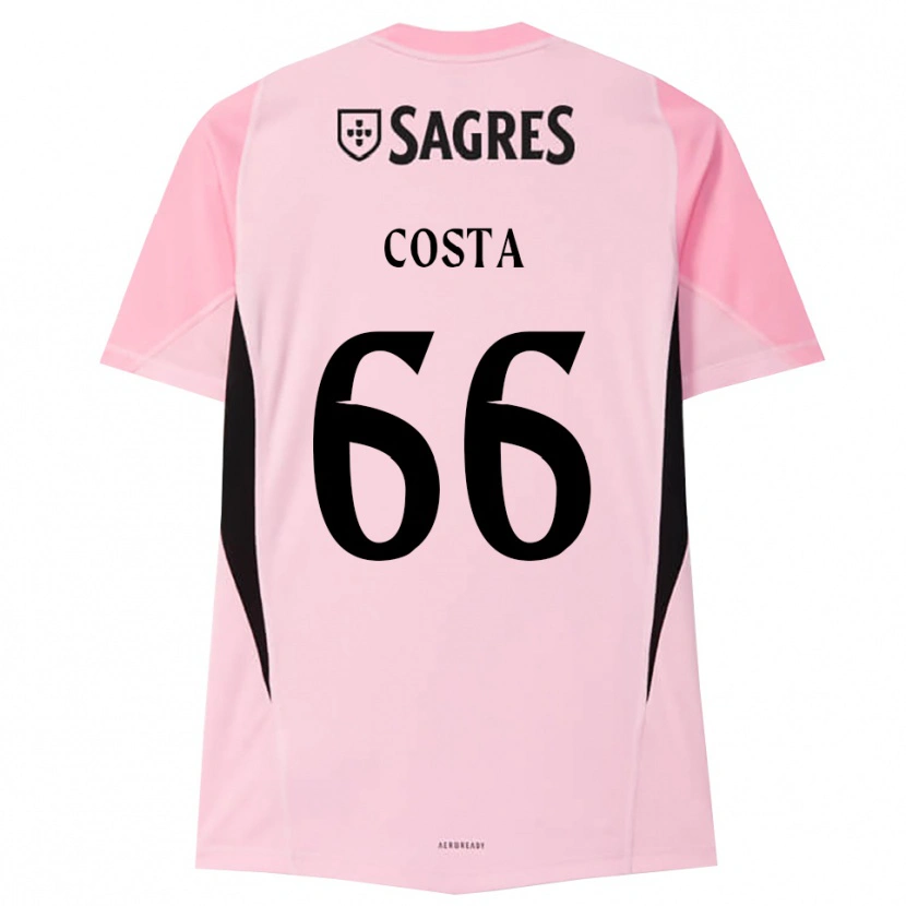 Danxen Hombre Camiseta Rute Costa #66 Rosa Negro Portero Equipación 2025/26 La Camisa México