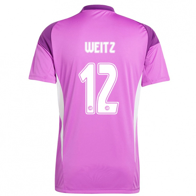Danxen Hombre Camiseta Axel Weitz #12 Morado Claro Blanco Portero Equipación 2025/26 La Camisa México