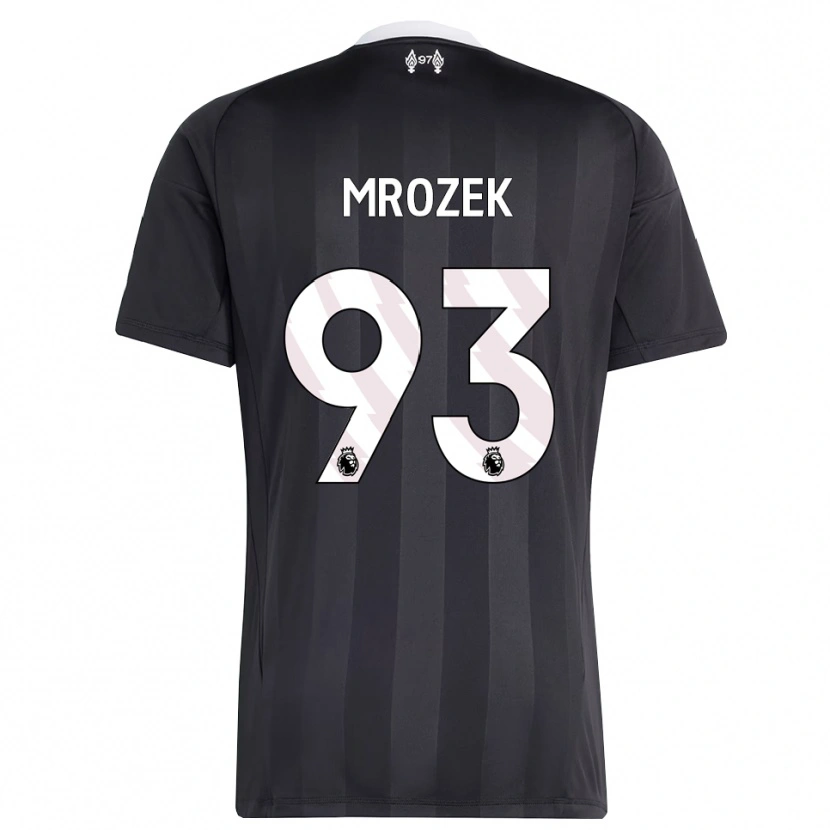 Danxen Hombre Camiseta Fabian Mrozek #93 Blanco Negro Portero Equipación 2025/26 La Camisa México