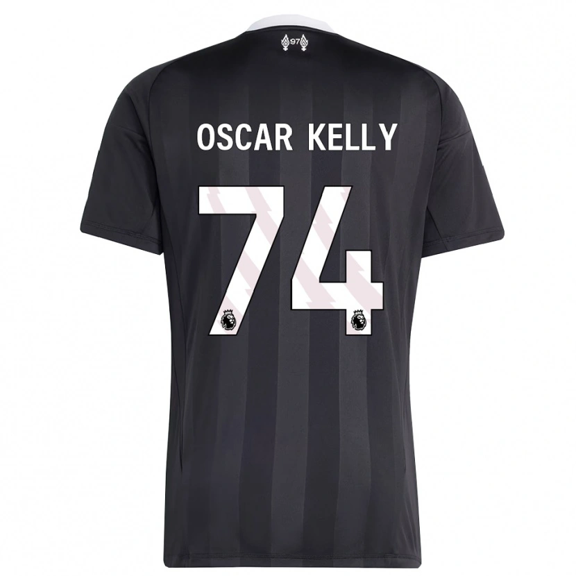 Danxen Hombre Camiseta Oscar Kelly #74 Blanco Negro Portero Equipación 2025/26 La Camisa México