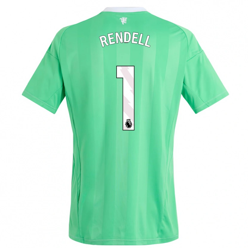 Danxen Hombre Camiseta Kayla Rendell #1 Verde Esmeralda Portero Equipación 2025/26 La Camisa México
