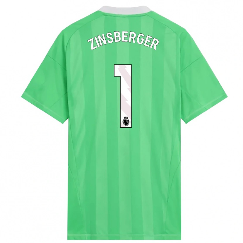 Danxen Hombre Camiseta Manuela Zinsberger #1 Verde Claro Blanco Portero Equipación 2025/26 La Camisa México