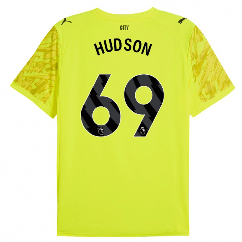 Danxen Hombre Camiseta Max Hudson #69 Amarillo Naranja Negro Portero Equipación 2025/26 La Camisa México