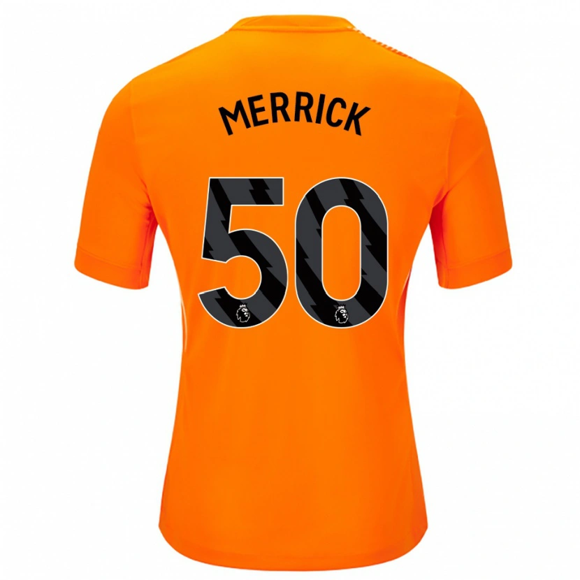 Danxen Hombre Camiseta Max Merrick #50 Naranja Negro Portero Equipación 2025/26 La Camisa México