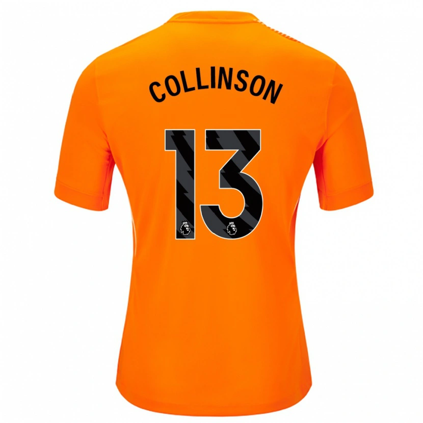 Danxen Hombre Camiseta Isaac Collinson #13 Naranja Negro Portero Equipación 2025/26 La Camisa México
