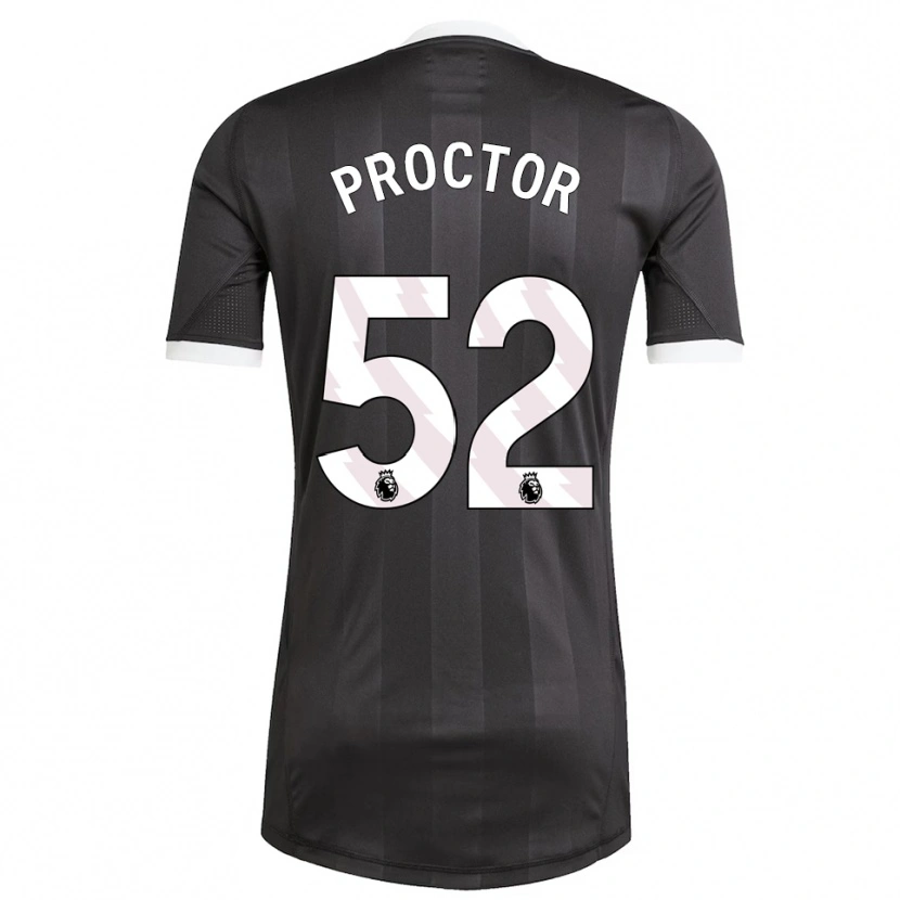 Danxen Hombre Camiseta Sam Proctor #52 Blanco Negro Portero Equipación 2025/26 La Camisa México