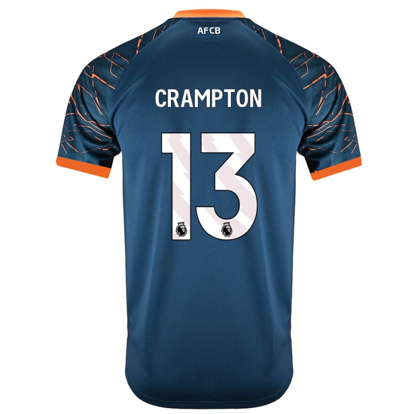 Danxen Hombre Camiseta Kai Crampton #13 Azul Pizarra Oscuro Portero Equipación 2025/26 La Camisa México
