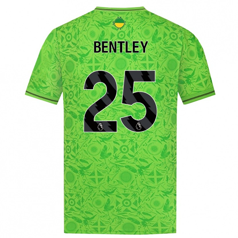 Danxen Hombre Camiseta Daniel Bentley #25 Verde Negro Portero Equipación 2025/26 La Camisa México
