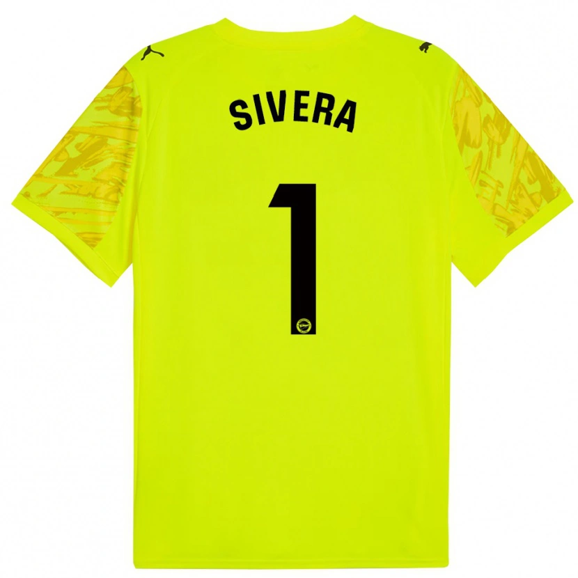 Danxen Hombre Camiseta Antonio Sivera #1 Amarillo Negro Portero Equipación 2025/26 La Camisa México