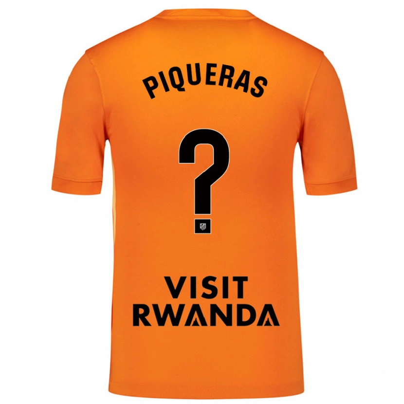 Danxen Hombre Camiseta Diego Piqueras #0 Naranja Negro Portero Equipación 2025/26 La Camisa México