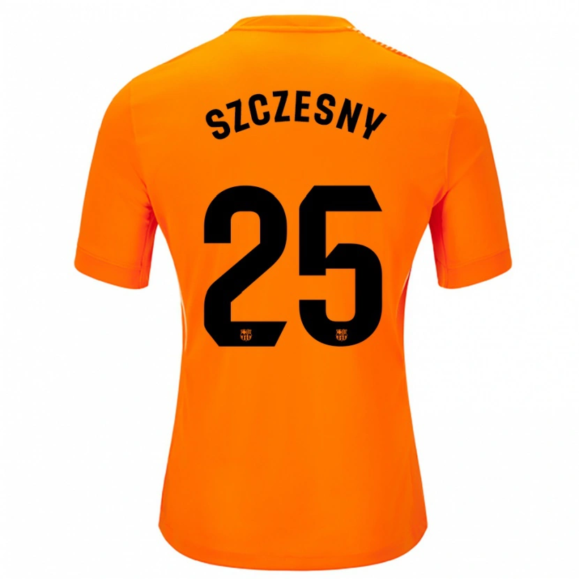 Danxen Hombre Camiseta Wojciech Szczesny #25 Naranja Negro Portero Equipación 2025/26 La Camisa México