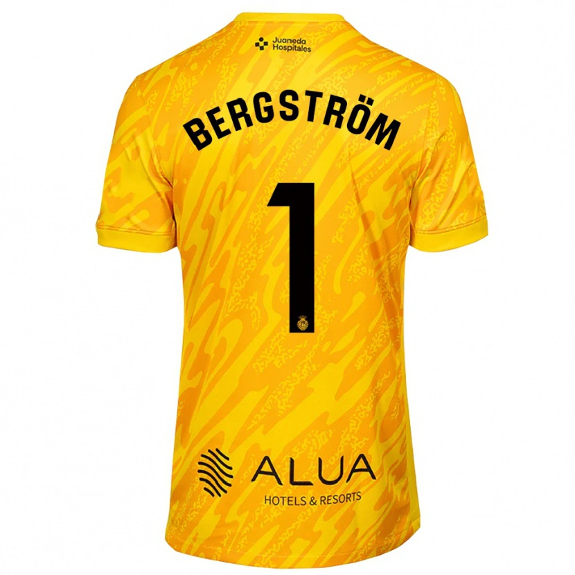 Danxen Hombre Camiseta Lucas Bergström #1 Naranja Negro Portero Equipación 2025/26 La Camisa México