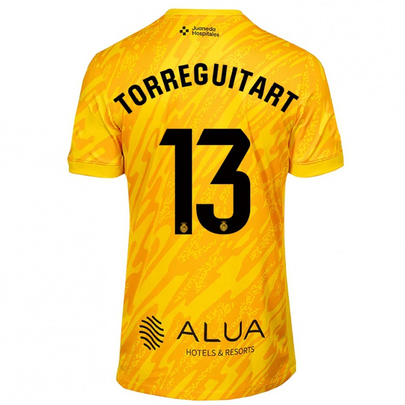 Danxen Hombre Camiseta Nil Torreguitart #13 Naranja Negro Portero Equipación 2025/26 La Camisa México