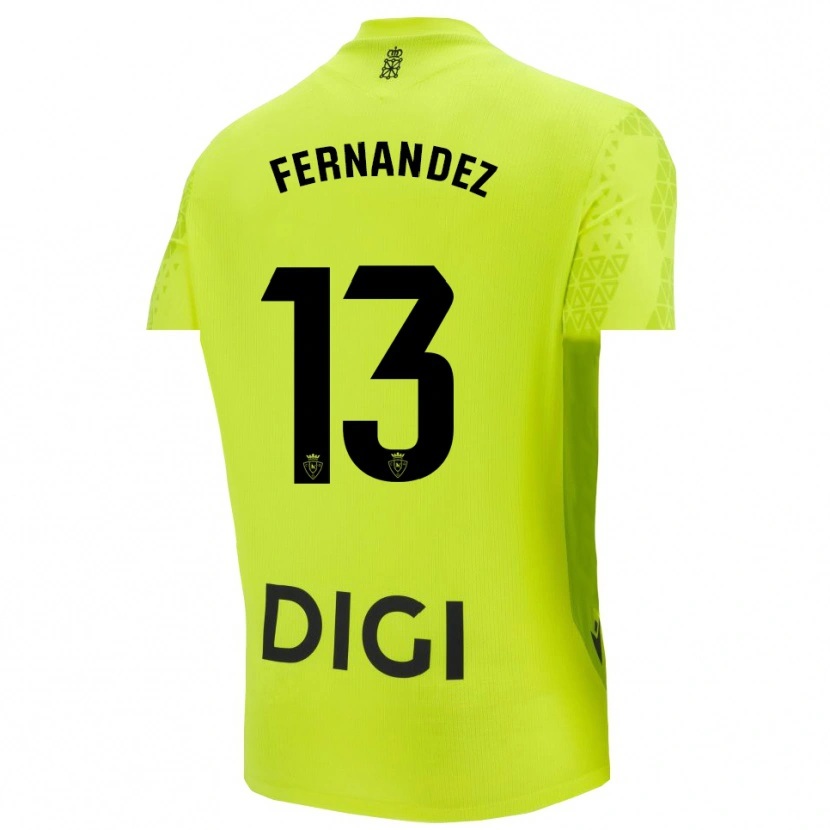 Danxen Hombre Camiseta Aitor Fernández #13 Verde Fluorescente Portero Equipación 2025/26 La Camisa México
