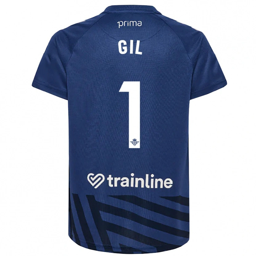Danxen Hombre Camiseta Noelia Gil #1 Azul Real Blanco Portero Equipación 2025/26 La Camisa México