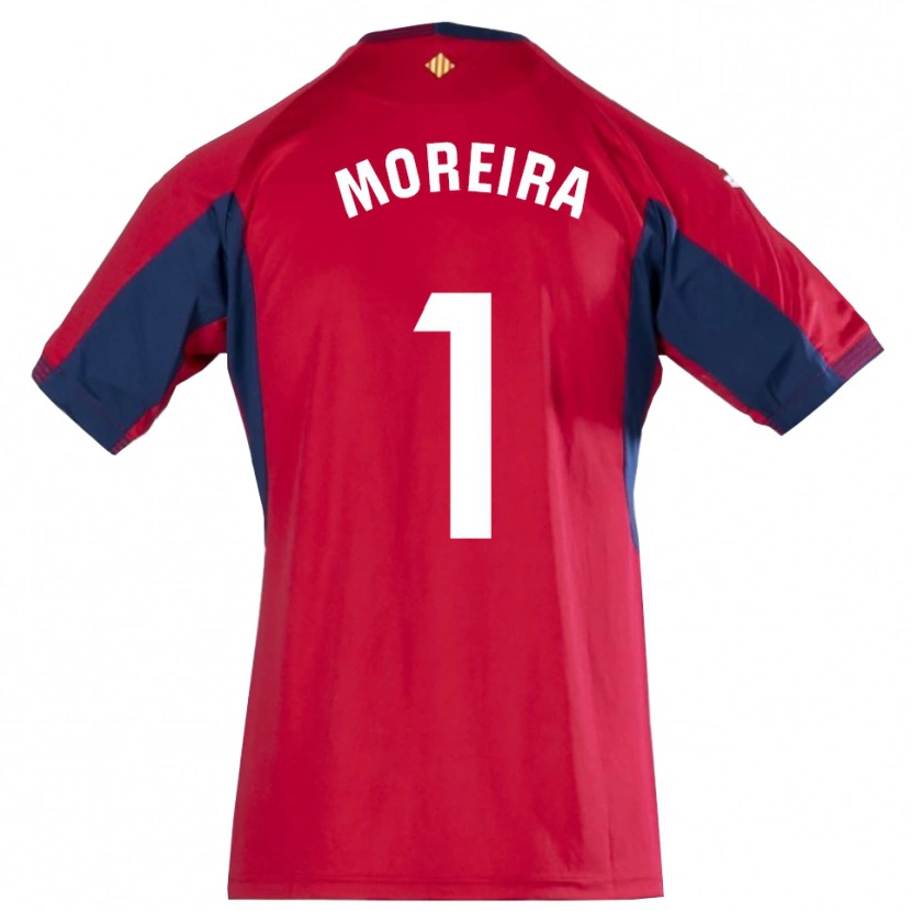 Danxen Hombre Camiseta Yago Moreira #1 Azul Real Rojo Portero Equipación 2025/26 La Camisa México