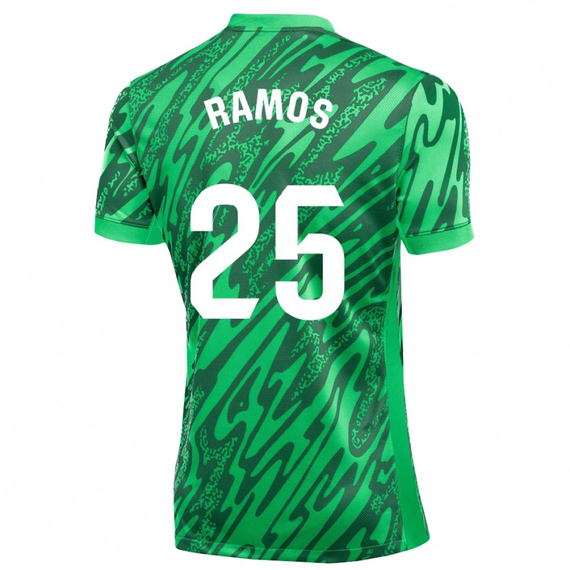 Danxen Hombre Camiseta Alejandro Ramos #25 Verde Oscuro Blanco Portero Equipación 2025/26 La Camisa México