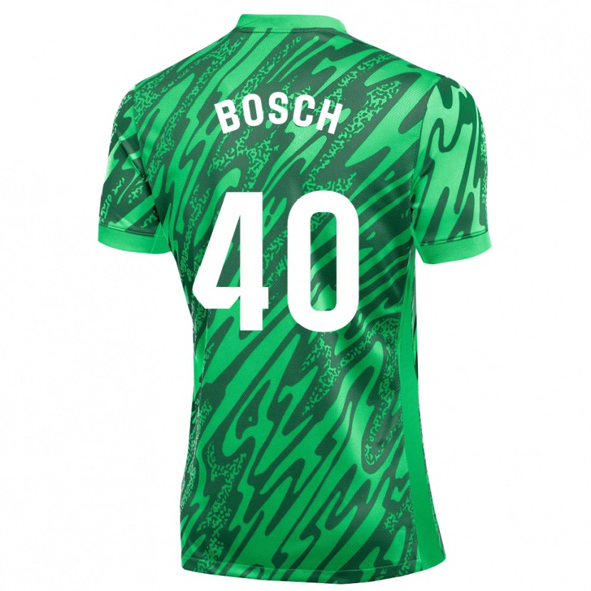 Danxen Hombre Camiseta Owen Bosch #40 Verde Oscuro Blanco Portero Equipación 2025/26 La Camisa México