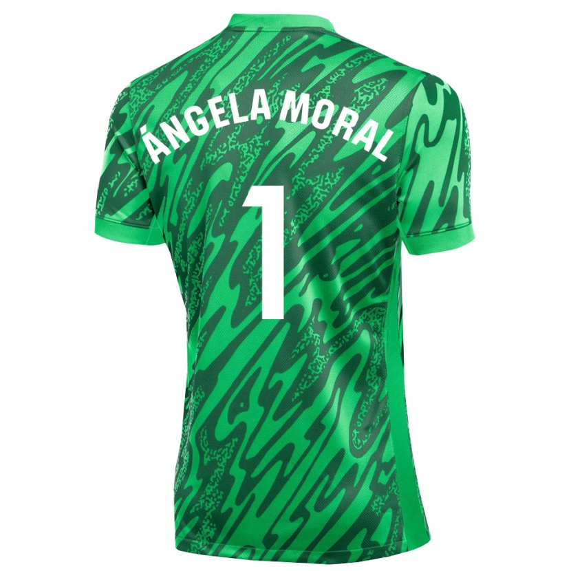 Danxen Hombre Camiseta Ángela Moral Ferrer #1 Verde Oscuro Blanco Portero Equipación 2025/26 La Camisa México