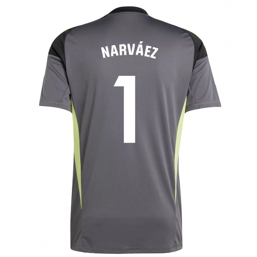 Danxen Hombre Camiseta Miguel Narváez #1 Gris Oscuro Negro Portero Equipación 2025/26 La Camisa México