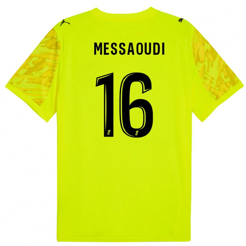 Danxen Hombre Camiseta Fedwan Messaoudi #16 Verde Fluorescente Negro Portero Equipación 2025/26 La Camisa México