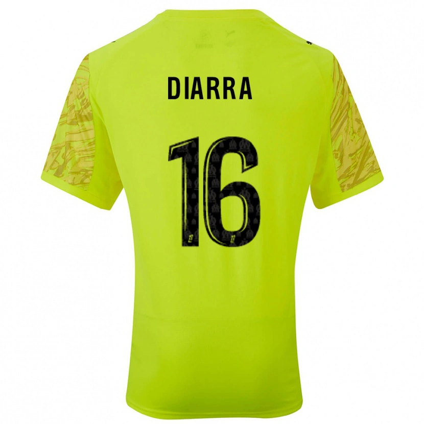 Danxen Hombre Camiseta Cheick Diarra #16 Verde Fluorescente Negro Portero Equipación 2025/26 La Camisa México
