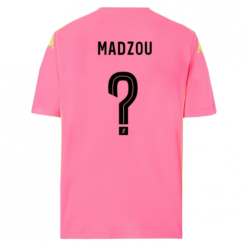 Danxen Hombre Camiseta Djibril Madzou #0 Rosa Caliente Negro Portero Equipación 2025/26 La Camisa México