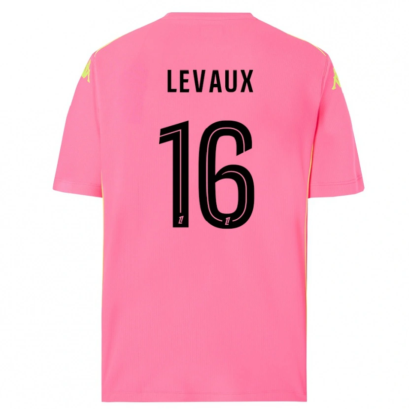 Danxen Hombre Camiseta Lana Levaux #16 Rosa Caliente Negro Portero Equipación 2025/26 La Camisa México