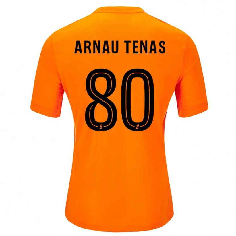 Danxen Hombre Camiseta Arnau Tenas #80 Naranja Negro Portero Equipación 2025/26 La Camisa México
