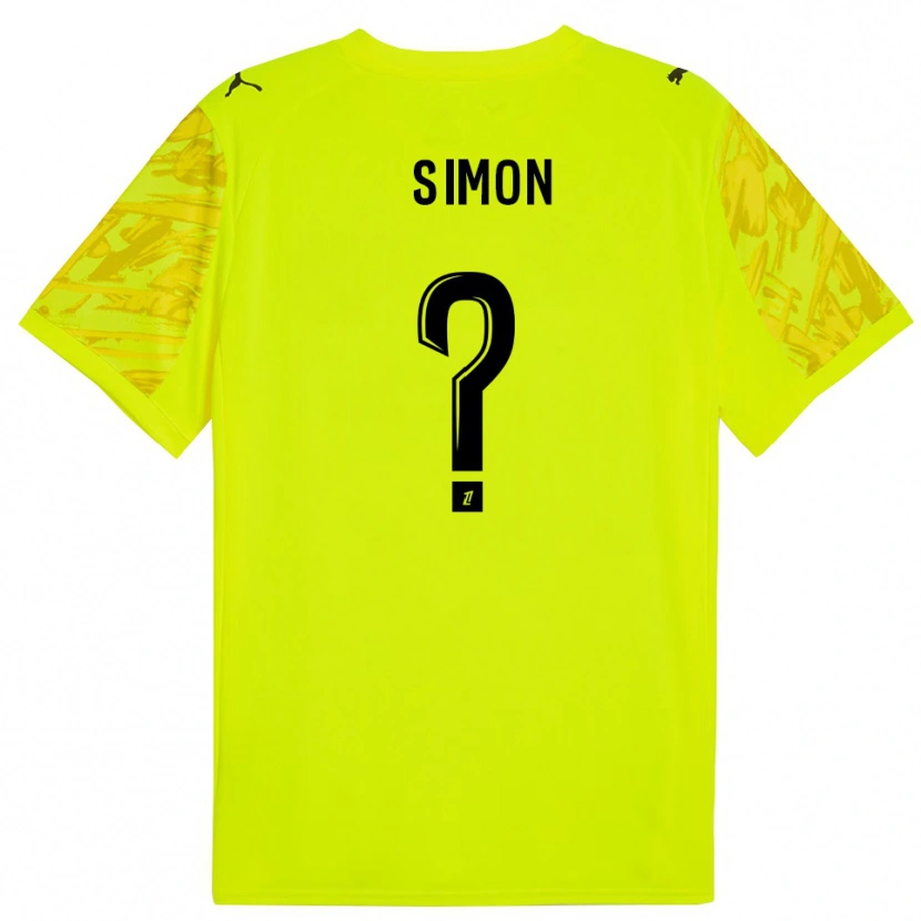 Danxen Hombre Camiseta Jules Simon #0 Verde Fluorescente Amarillo Portero Equipación 2025/26 La Camisa México