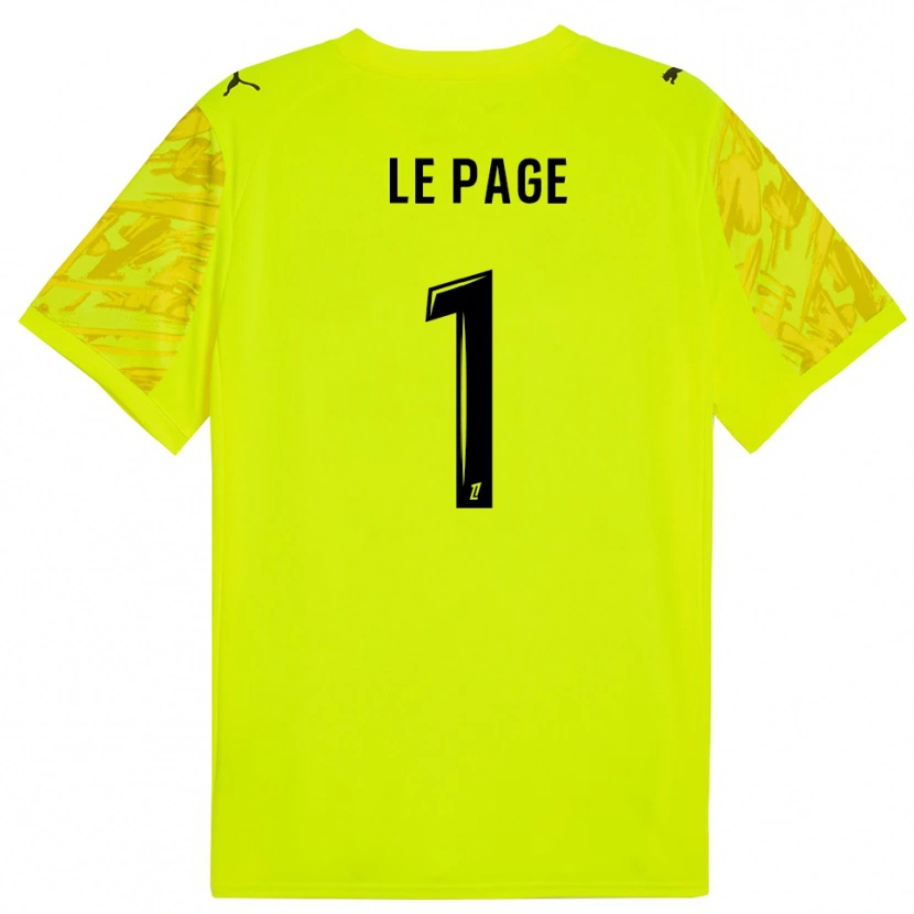 Danxen Hombre Camiseta Noé Le Page #1 Verde Fluorescente Amarillo Portero Equipación 2025/26 La Camisa México