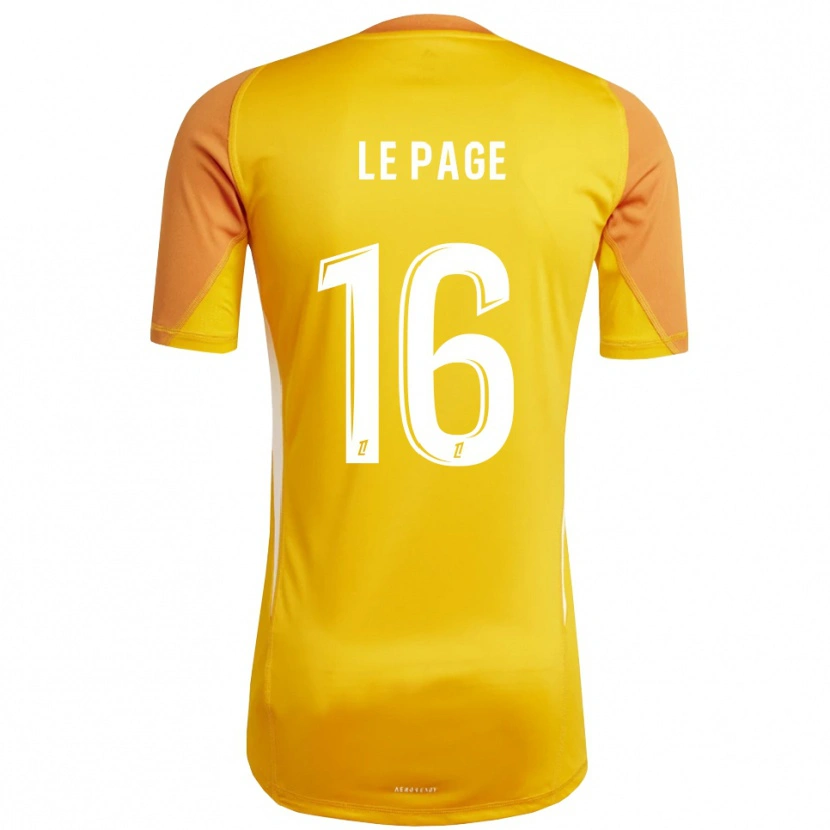 Danxen Hombre Camiseta Manon Le Page #16 Naranja Blanco Portero Equipación 2025/26 La Camisa México