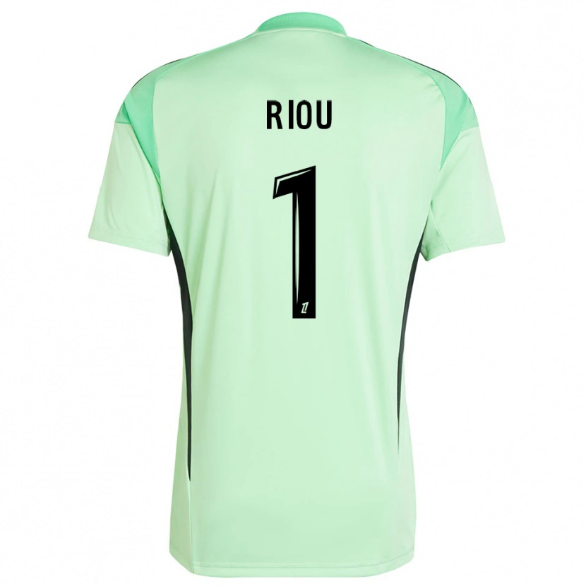 Danxen Hombre Camiseta Rémy Riou #1 Verde Claro Negro Portero Equipación 2025/26 La Camisa México