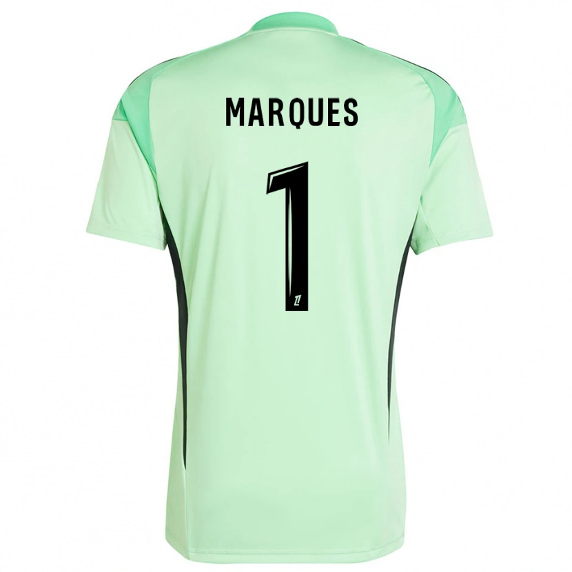 Danxen Hombre Camiseta Inès Marques #1 Verde Claro Negro Portero Equipación 2025/26 La Camisa México