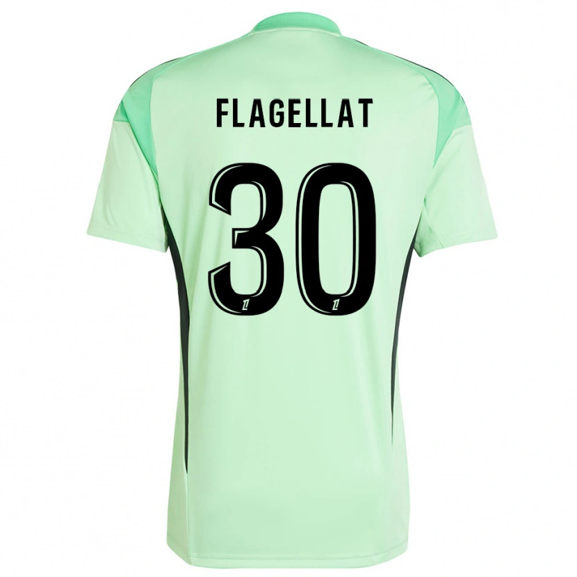 Danxen Hombre Camiseta Alizée Flagellat #30 Verde Claro Negro Portero Equipación 2025/26 La Camisa México